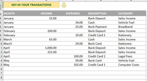 Double Entry Bookkeeping Excel Template