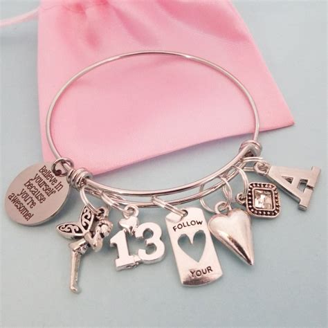 13th Birthday Girl Charm Bracelet, Girl 13 Birthday, 13 Year Old Girl ...