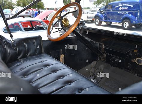 The Interior of a Ford Model T on display at a car show Stock Photo - Alamy