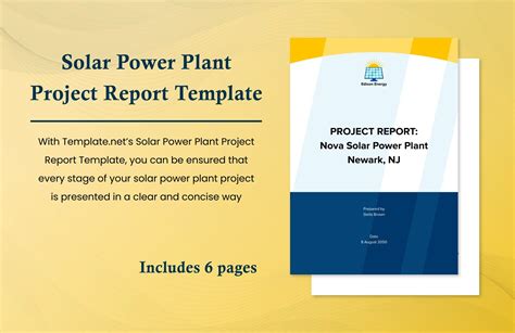 Solar Power Plant Project Report Template in Word, PDF, Google Docs ...