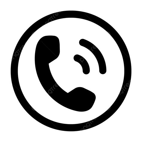 Circle Phone Call Icon In Black Color, Phone, Icon, Call PNG and Vector ...