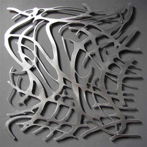 Art Nouveau Web No. 6 in Brushed Aluminum | Wall sculpture art, Metal ...