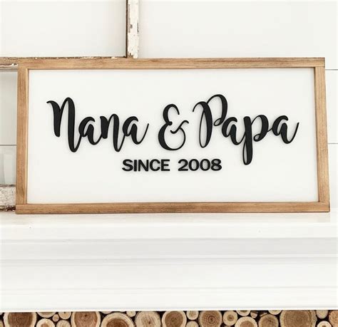 Grandparent Sign. Wooden Sign. Framed Sign. Gift. Raised - Etsy