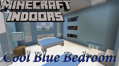 Minecraft Indoors - Cool Blue Bedroom - YouTube