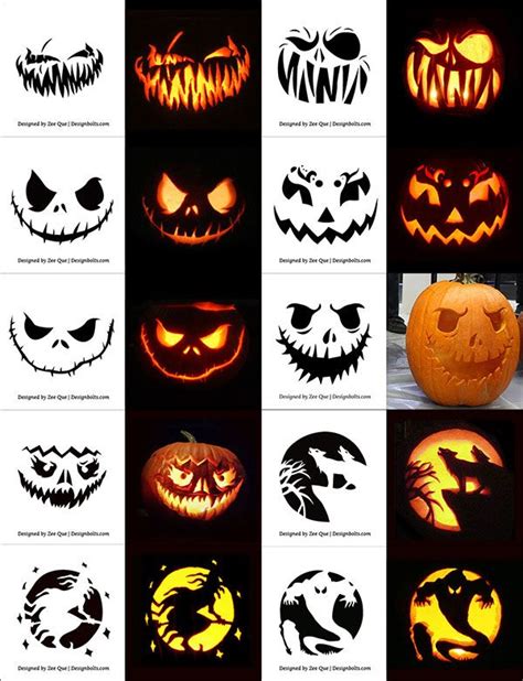 420+ Free Printable Halloween Pumpkin Carving Stencils, Patterns ...