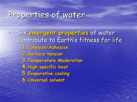 😍 Six properties of water. Water (data page). 2019-01-10