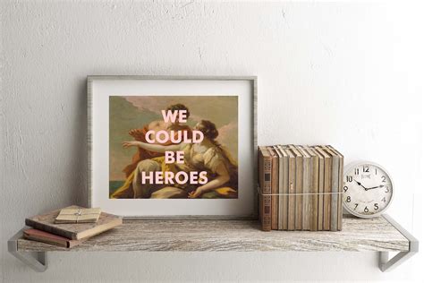 DAVID BOWIE Heroes Print Song Lyrics Girl Gift Music Lyrics | Etsy