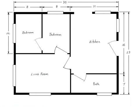 Simple Floor Plan With Dimensions In Feet - Image to u