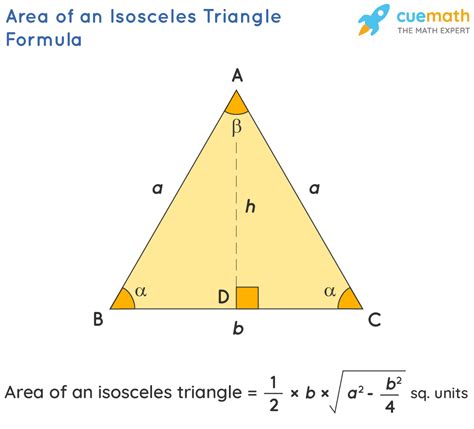 Area of Isosceles Triangle - Formula, Definition, Examples