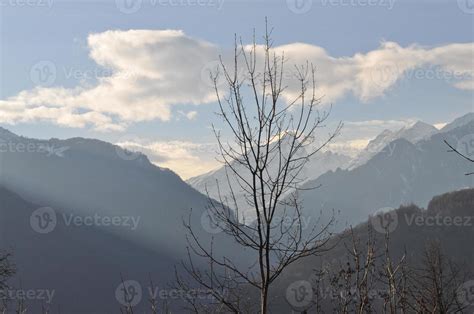 Mountain winter scene 6602545 Stock Photo at Vecteezy