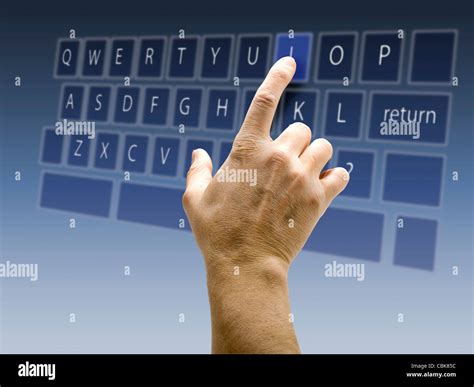 Touchscreen keyboard and interface Stock Photo - Alamy