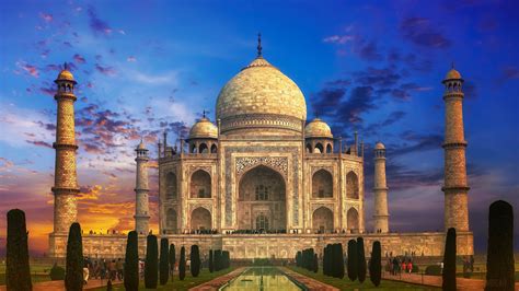 4K, 5K, Agra Uttar Pradesh, Taj Mahal, India, Evening, Mosque, HD ...