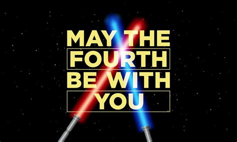 May The 4th Be With You. Vector Illustration Of Star wars day with ...