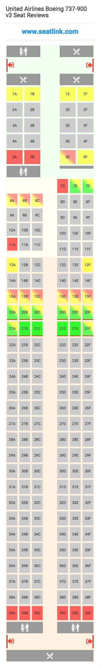 United Airlines Boeing 737-900 v3 Seating Chart - Updated February 2022 ...