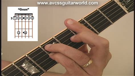 Guitar Lessons, How to Play the “Gsus” Barre Chord for Beginner to ...