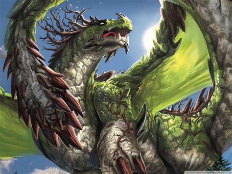 Green dragon illustration, dragon, fantasy art, creature, artwork HD ...