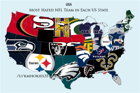 Redditor Releases Most Hated NFL Teams in Each State | News, Scores ...