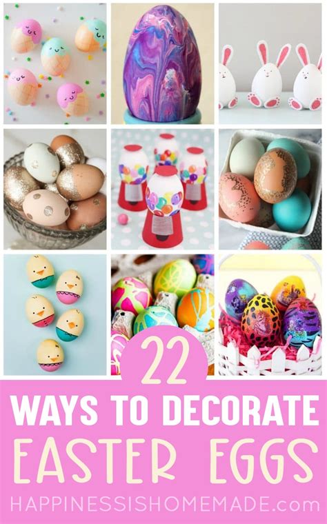 22 Easy Easter Egg Decorating Ideas - Happiness is Homemade