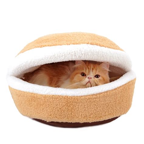 cat sleeping nest Pet accessories gifts Cat Winter Warm Pet Puppy Cat ...