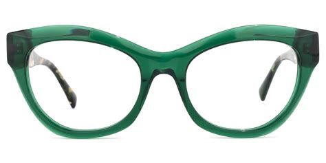 Lanier - Cat Eye Green Eyeglasses | Vooglam