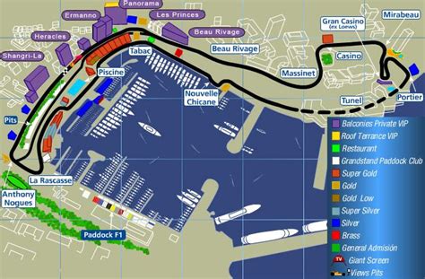 Circuit De Monaco Map