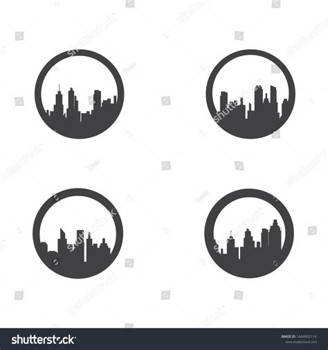 City Skyline Vector Silhouette Illustration Stock Vector (Royalty Free ...