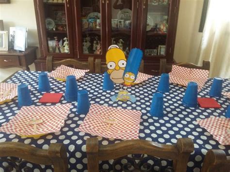 Simpsons Party Table | Simpsons party, Party table, Birthday parties