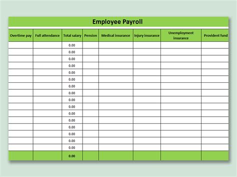 Free Excel Payroll Template