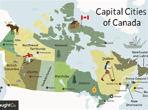 Canada Map With States And Capitals - Map