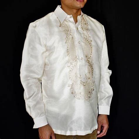 Double Collar BARONG TAGALOG Filipino National Costume