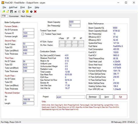 Fire Tube boiler design : software for scotch marine 2 Pass, 3 Pass, 4 ...