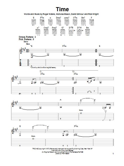 Time by Pink Floyd - Easy Guitar Tab - Guitar Instructor