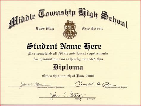 Lovely Free Fake High School Diploma Templates | Best Of Template ...