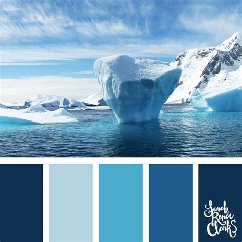 A cool color palette inspired by the icy Antartica... blue hues and ...