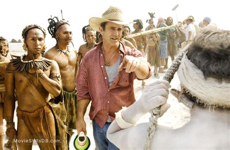 Apocalypto - Behind the scenes photo of Mel Gibson