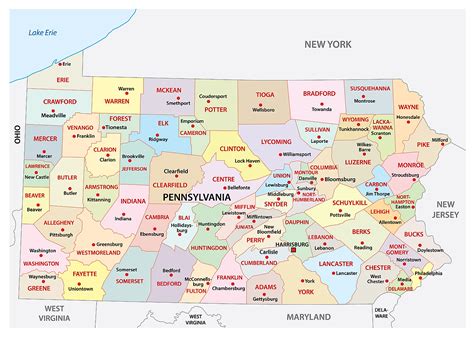 Pennsylvania County Map Region