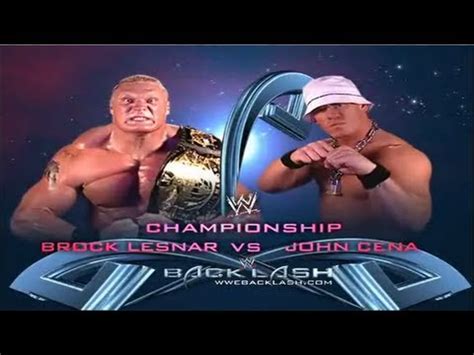 Video: Brock Lesnar vs John Cena - Backlash 2003