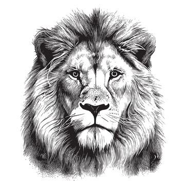 Lion Face Drawing