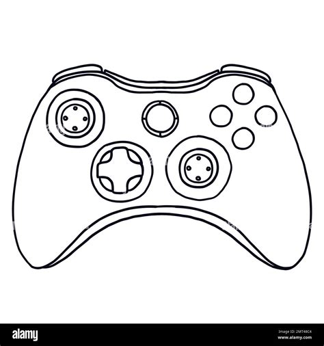 Xbox Controller Drawing Outline