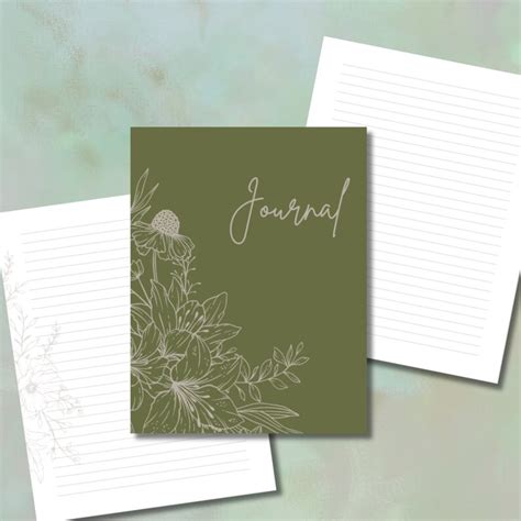 Journal, Digital Journal, Canva Template, 50 Pages, Lined Journal ...