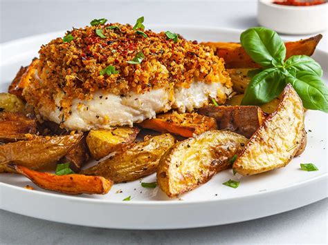 Oven-Baked Hake in Spicy Breadcrumbs | Foodaciously