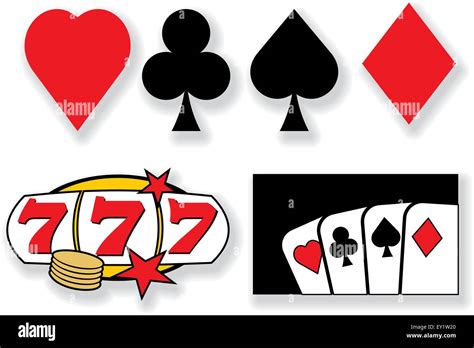 playing cards and casino design elements - vector illustration Stock ...