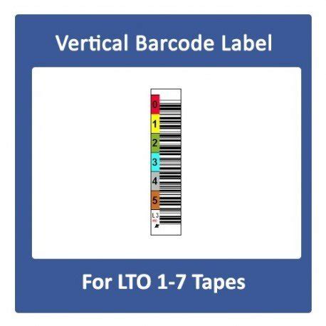 Vertical LTO Barcode label For LTO 1 to 7 Tapes, Rs.40 – LT Online Store