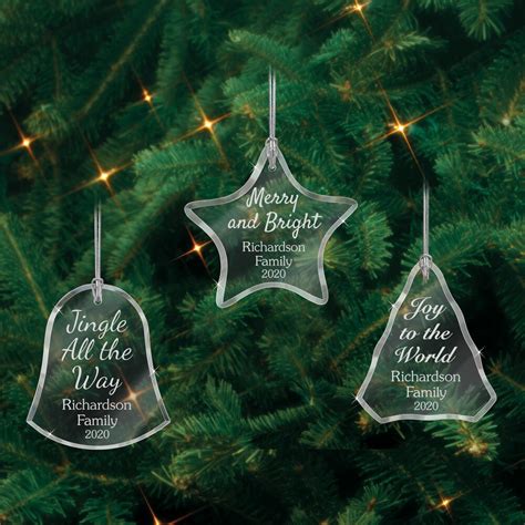 The Personalized Glass Ornament Set