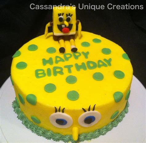 Spongebob Birthday Cake | Spongebob birthday cake, Cake, Birthday cake