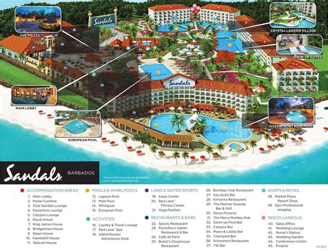 Resort Map | Sandals Barbados | Barbados