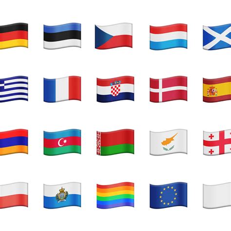 Vector Emoji Flags Europe