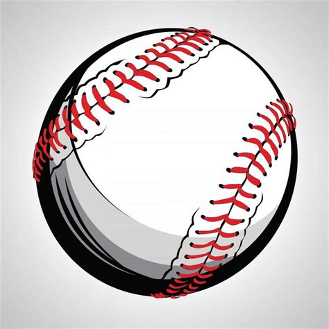 baseball ball illustration vector in 2023 | Vector art, Free vector art ...