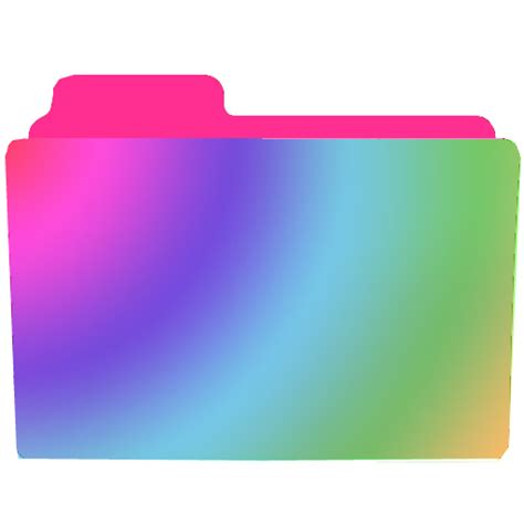 Rainbow folder Icon by rachael1505 on DeviantArt