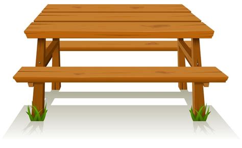 Picnic Wood table 263237 Vector Art at Vecteezy